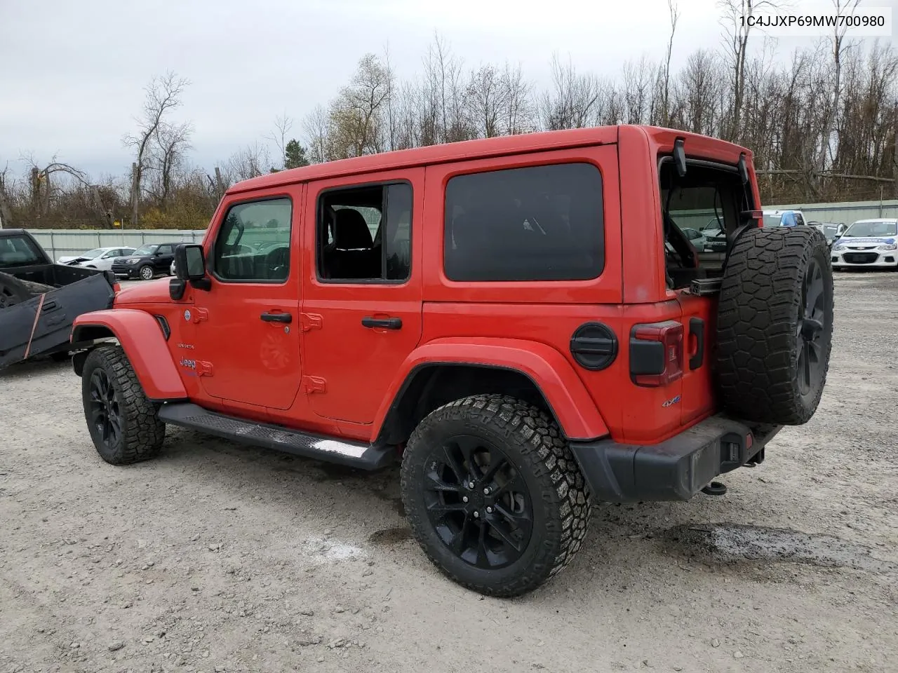 2021 Jeep Wrangler Unlimited Sahara 4Xe VIN: 1C4JJXP69MW700980 Lot: 77740894