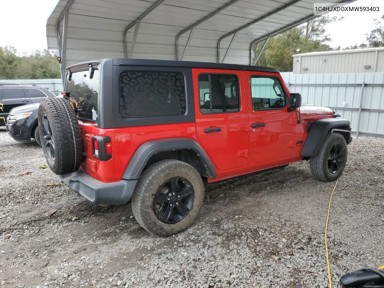 2021 Jeep Wrangler Unlimited Sport VIN: 1C4HJXDGXMW593403 Lot: 77741974