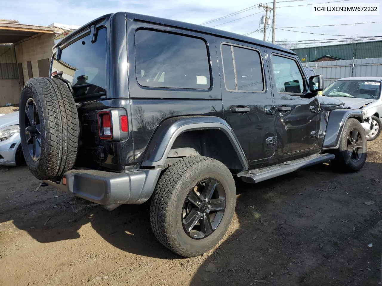 2021 Jeep Wrangler Unlimited Sahara VIN: 1C4HJXEN3MW672232 Lot: 78306274