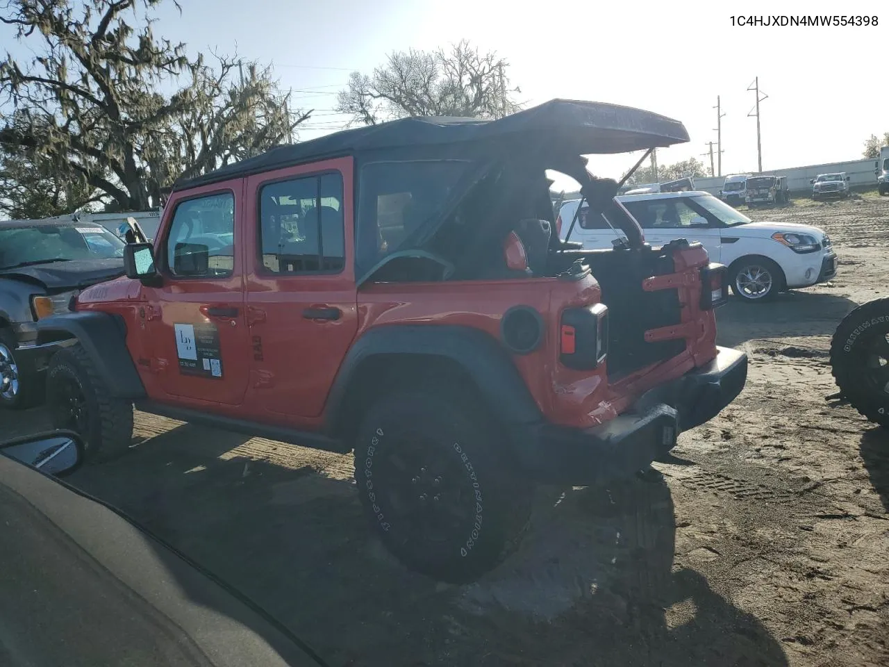 2021 Jeep Wrangler Unlimited Sport VIN: 1C4HJXDN4MW554398 Lot: 78445244