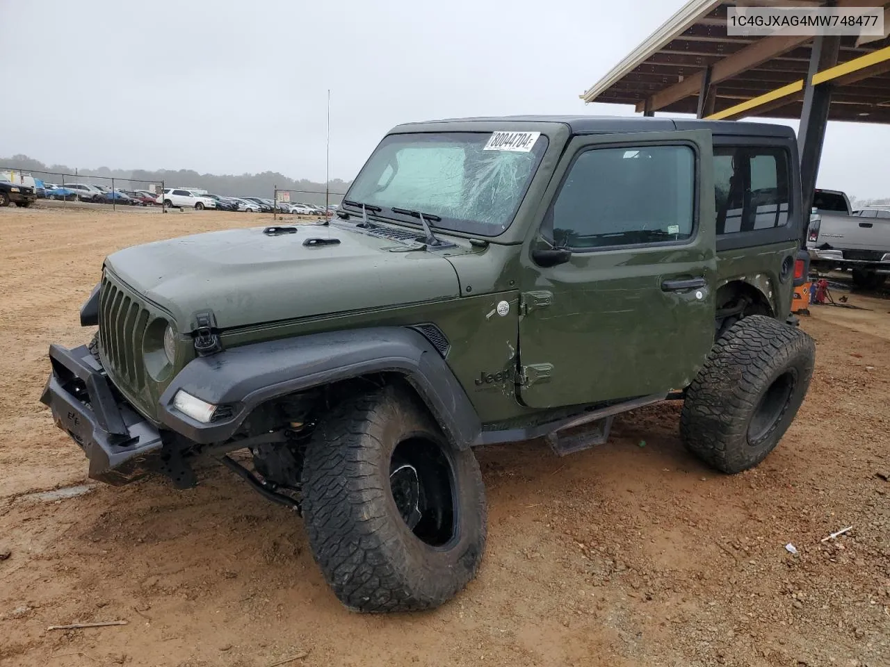 2021 Jeep Wrangler Sport VIN: 1C4GJXAG4MW748477 Lot: 80044704