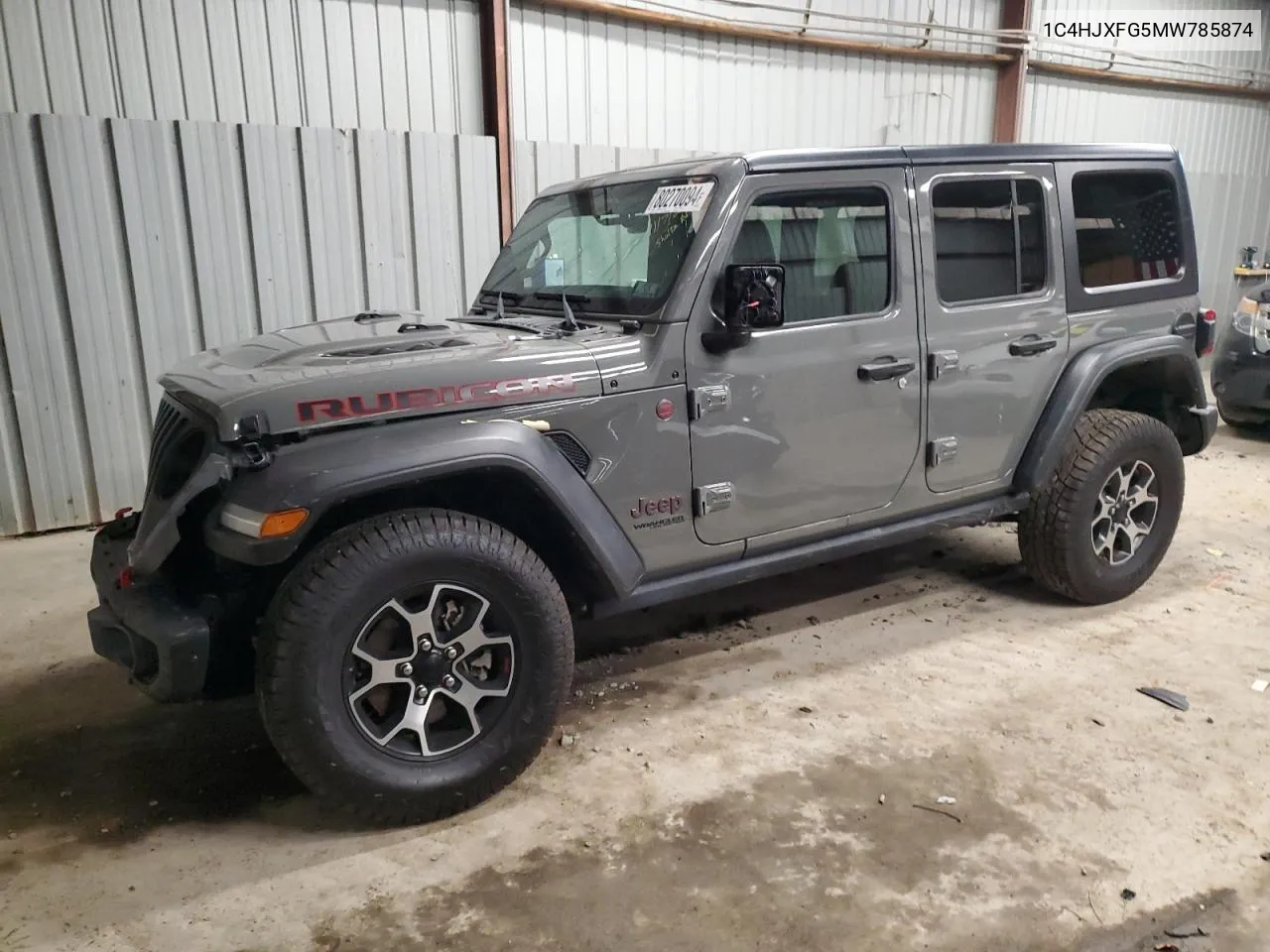 2021 Jeep Wrangler Unlimited Rubicon VIN: 1C4HJXFG5MW785874 Lot: 80270094