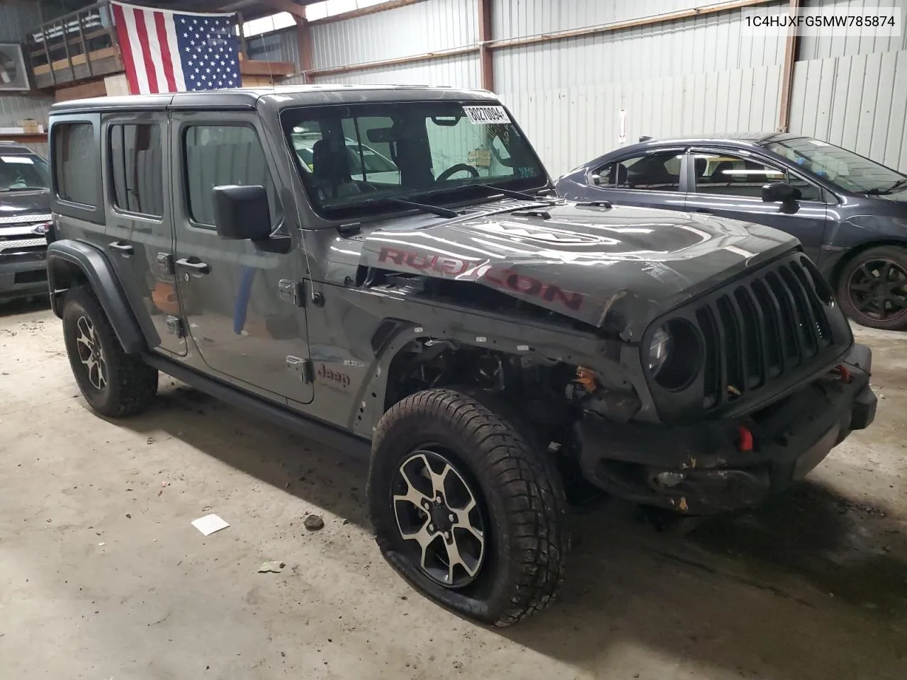 2021 Jeep Wrangler Unlimited Rubicon VIN: 1C4HJXFG5MW785874 Lot: 80270094