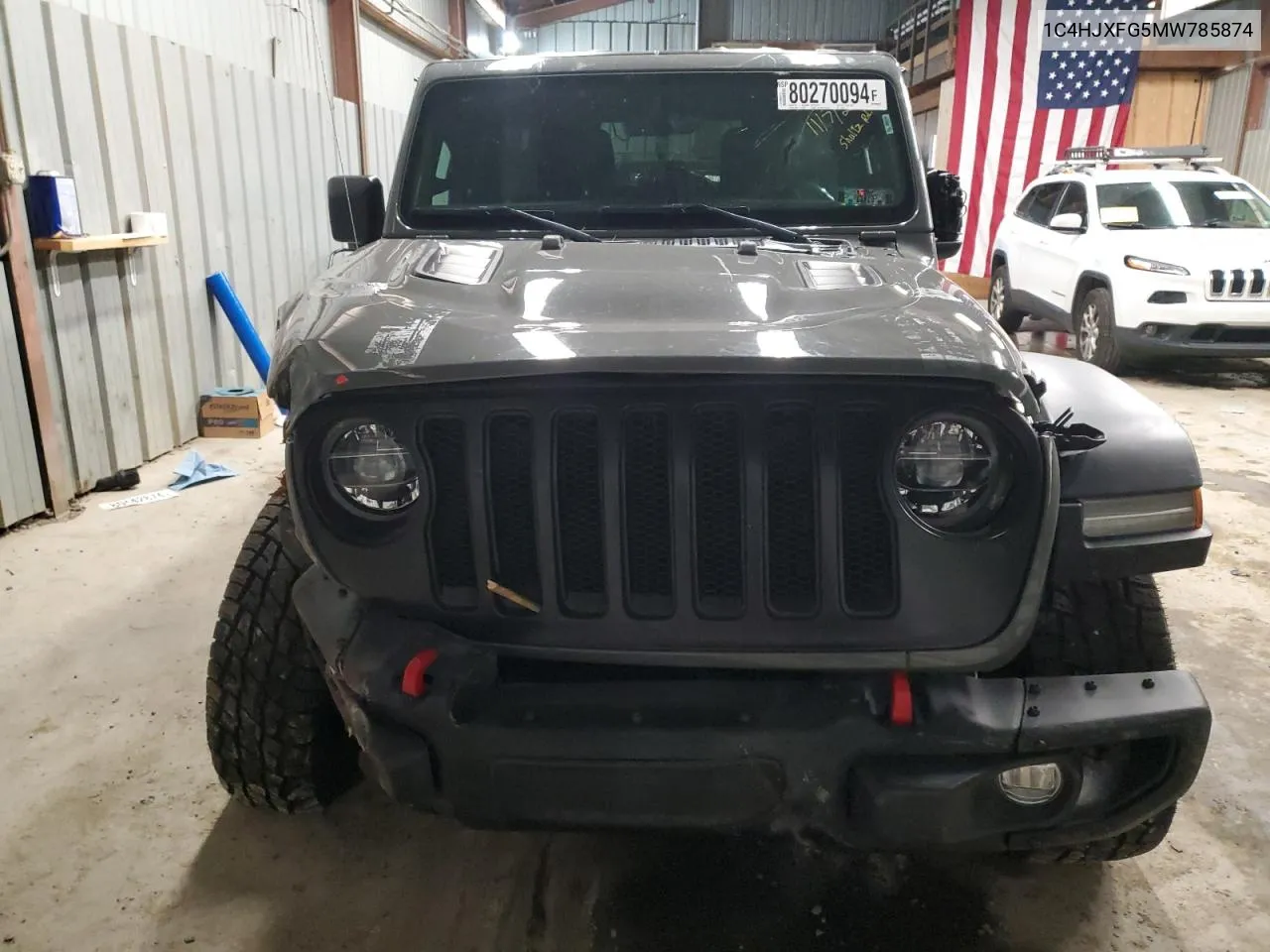 2021 Jeep Wrangler Unlimited Rubicon VIN: 1C4HJXFG5MW785874 Lot: 80270094