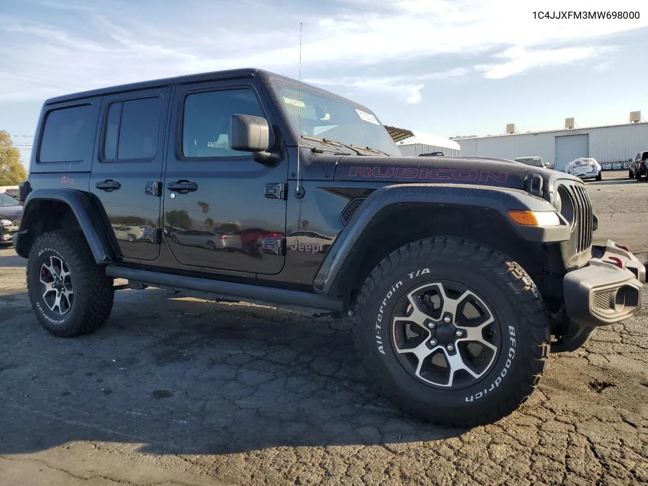 2021 Jeep Wrangler Unlimited Rubicon VIN: 1C4JJXFM3MW698000 Lot: 81180794