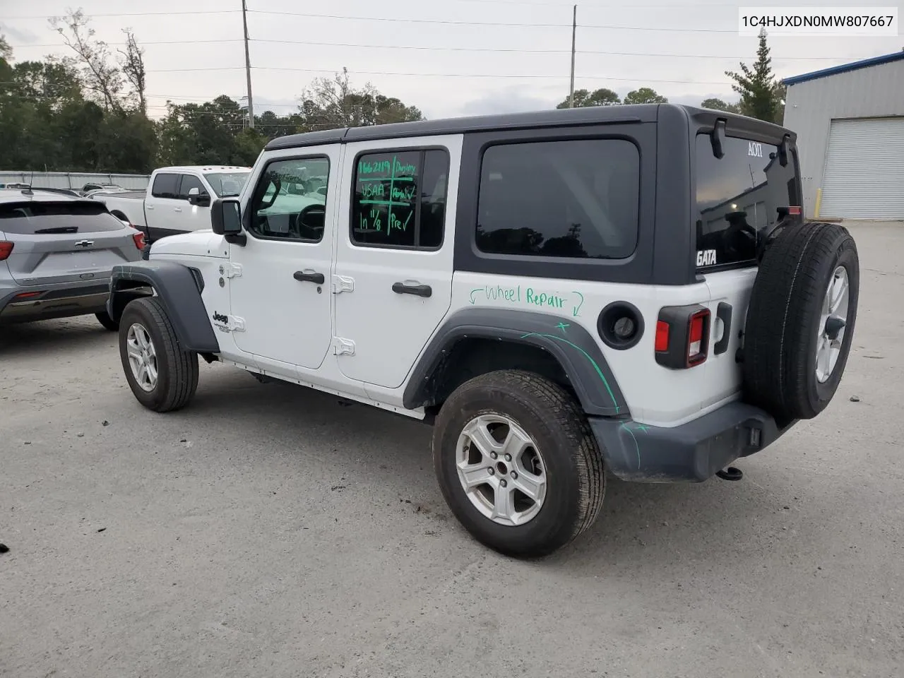 2021 Jeep Wrangler Unlimited Sport VIN: 1C4HJXDN0MW807667 Lot: 81301594