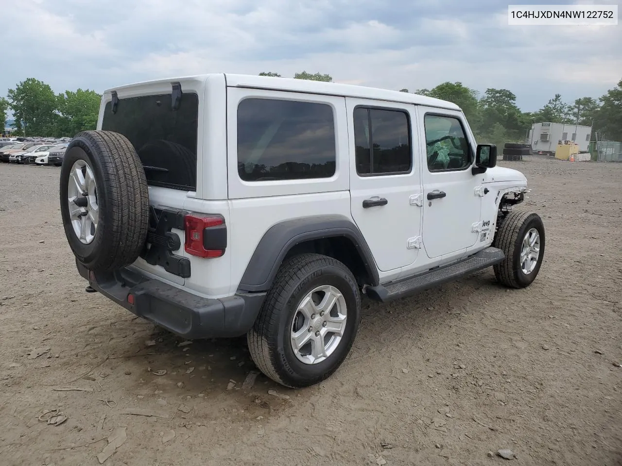 2020 Jeep Wrangler Unlimited Sport VIN: 1C4HJXDN4NW122752 Lot: 58644854