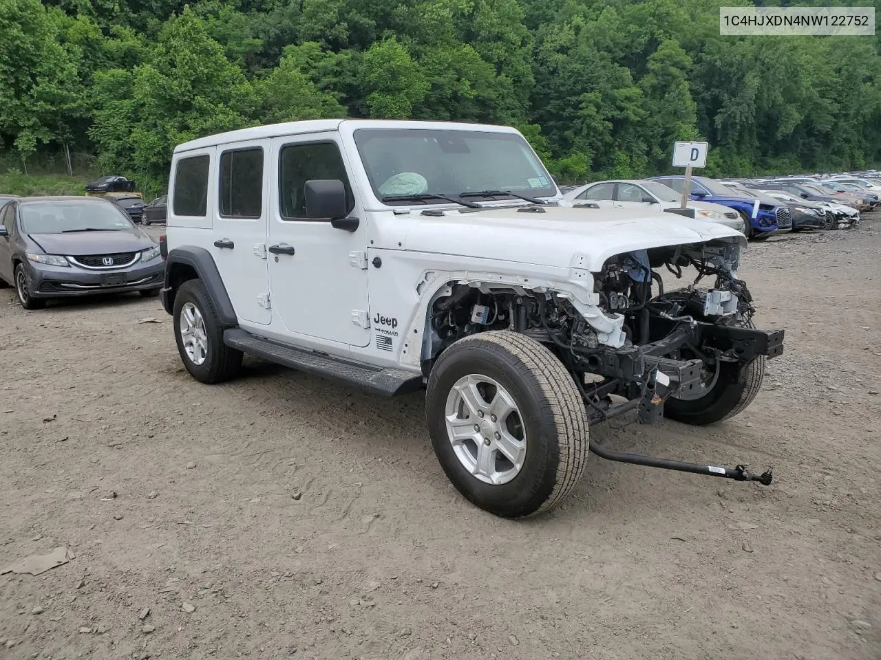 2020 Jeep Wrangler Unlimited Sport VIN: 1C4HJXDN4NW122752 Lot: 58644854