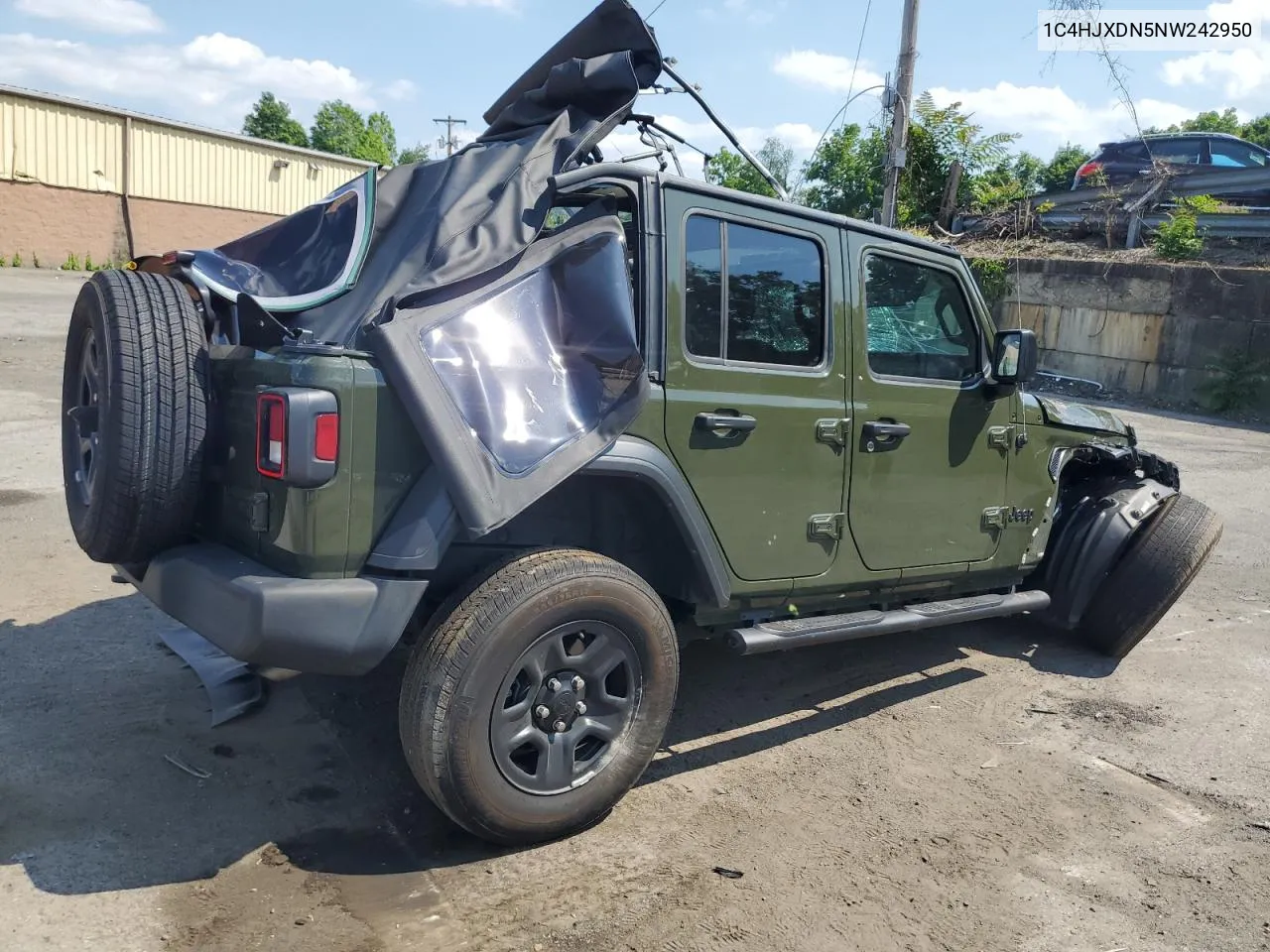 2022 Jeep Wrangler Unlimited Sport VIN: 1C4HJXDN5NW242950 Lot: 58730054