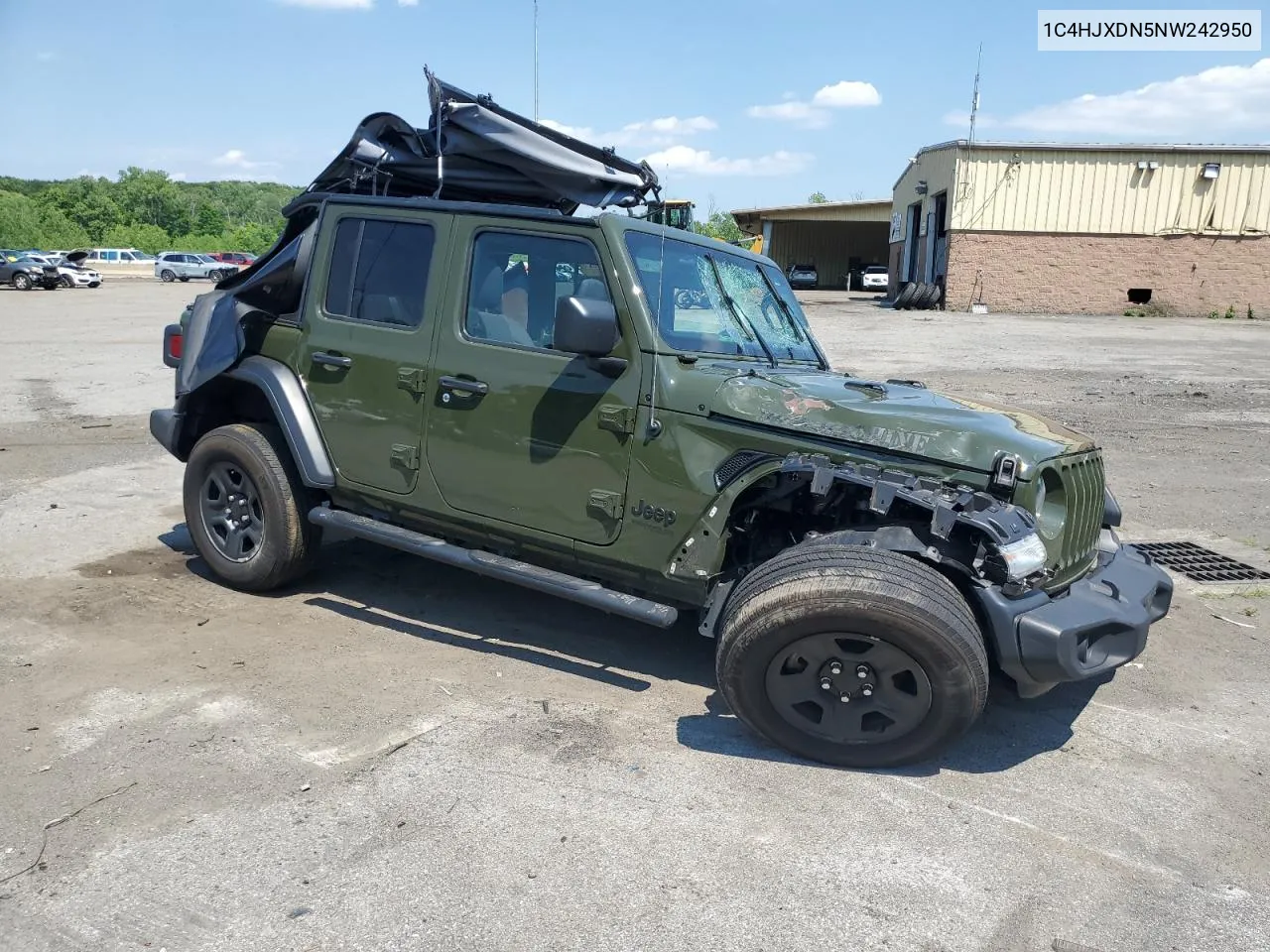 2022 Jeep Wrangler Unlimited Sport VIN: 1C4HJXDN5NW242950 Lot: 58730054