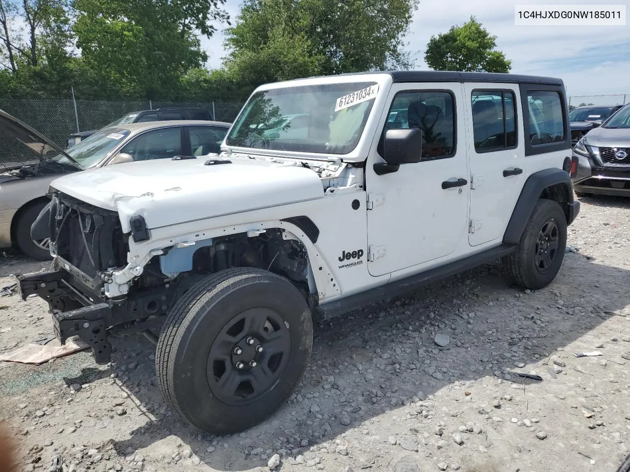 2022 Jeep Wrangler Unlimited Sport VIN: 1C4HJXDG0NW185011 Lot: 61231034