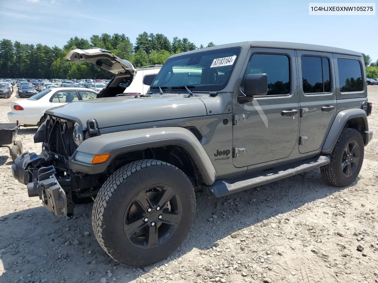 2022 Jeep Wrangler Unlimited Sahara VIN: 1C4HJXEGXNW105275 Lot: 63183164