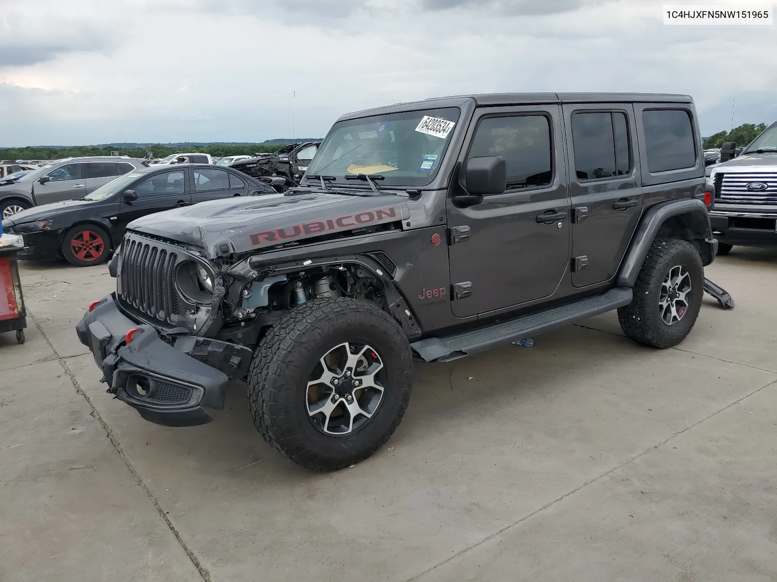 2022 Jeep Wrangler Unlimited Rubicon VIN: 1C4HJXFN5NW151965 Lot: 64203534