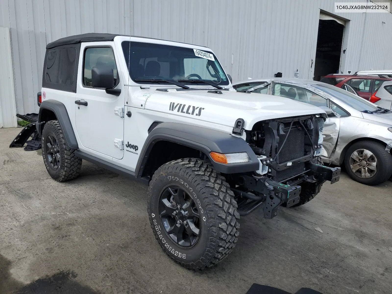 2022 Jeep Wrangler Sport VIN: 1C4GJXAG8NW232124 Lot: 64234074