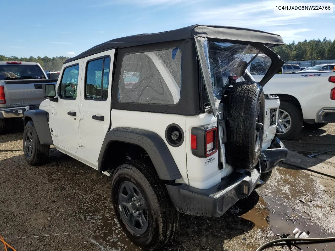 2022 Jeep Wrangler Unlimited Sport VIN: 1C4HJXDG8NW224766 Lot: 64814342