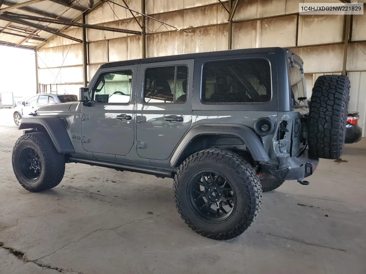 2022 Jeep Wrangler Unlimited Sport VIN: 1C4HJXDG2NW221829 Lot: 64836074