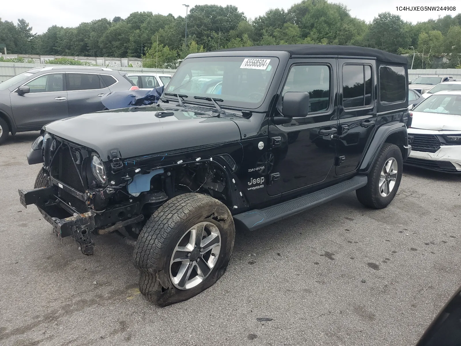 2022 Jeep Wrangler Unlimited Sahara VIN: 1C4HJXEG5NW244908 Lot: 65568504