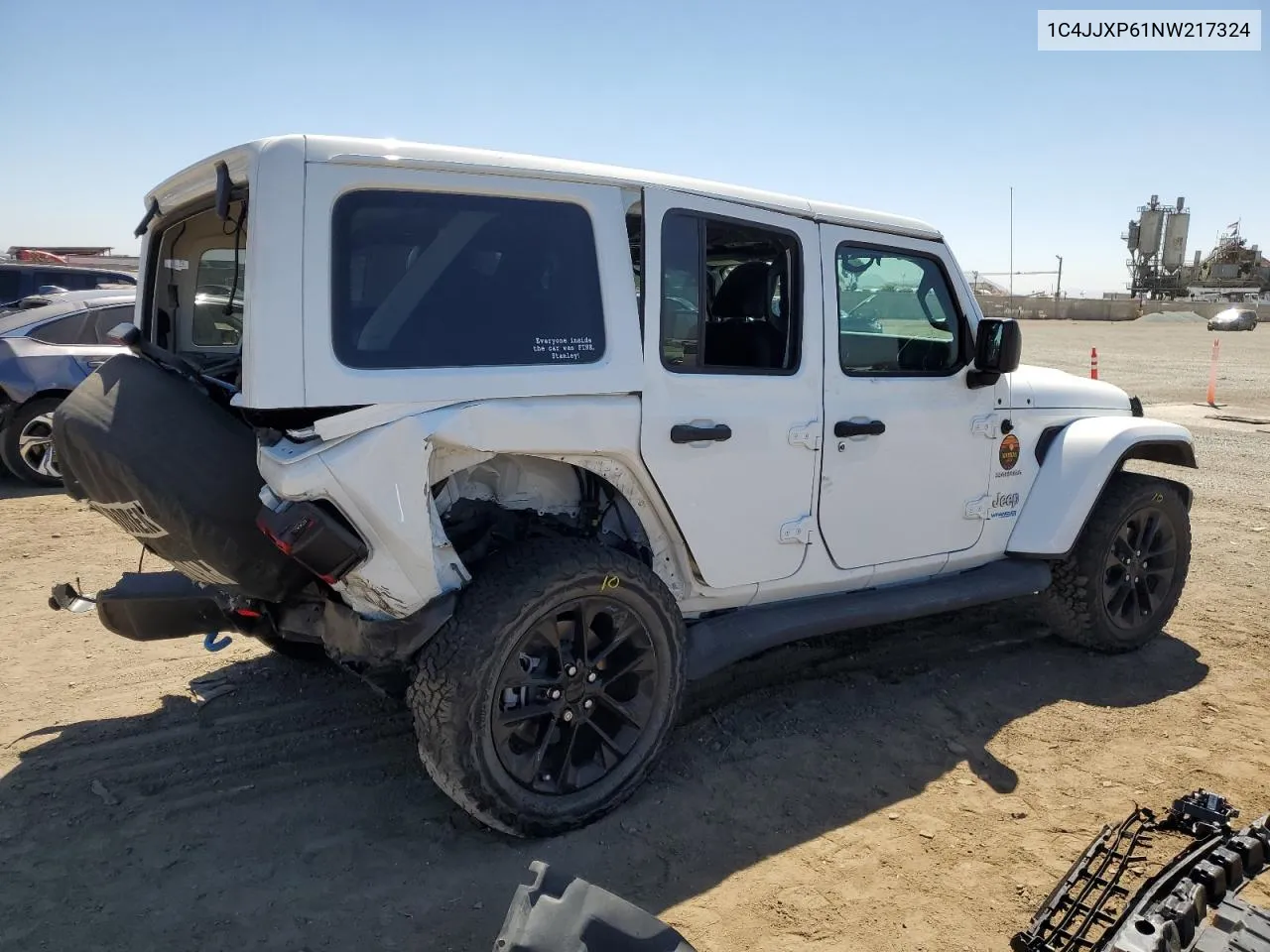 2022 Jeep Wrangler Unlimited Sahara 4Xe VIN: 1C4JJXP61NW217324 Lot: 68632314