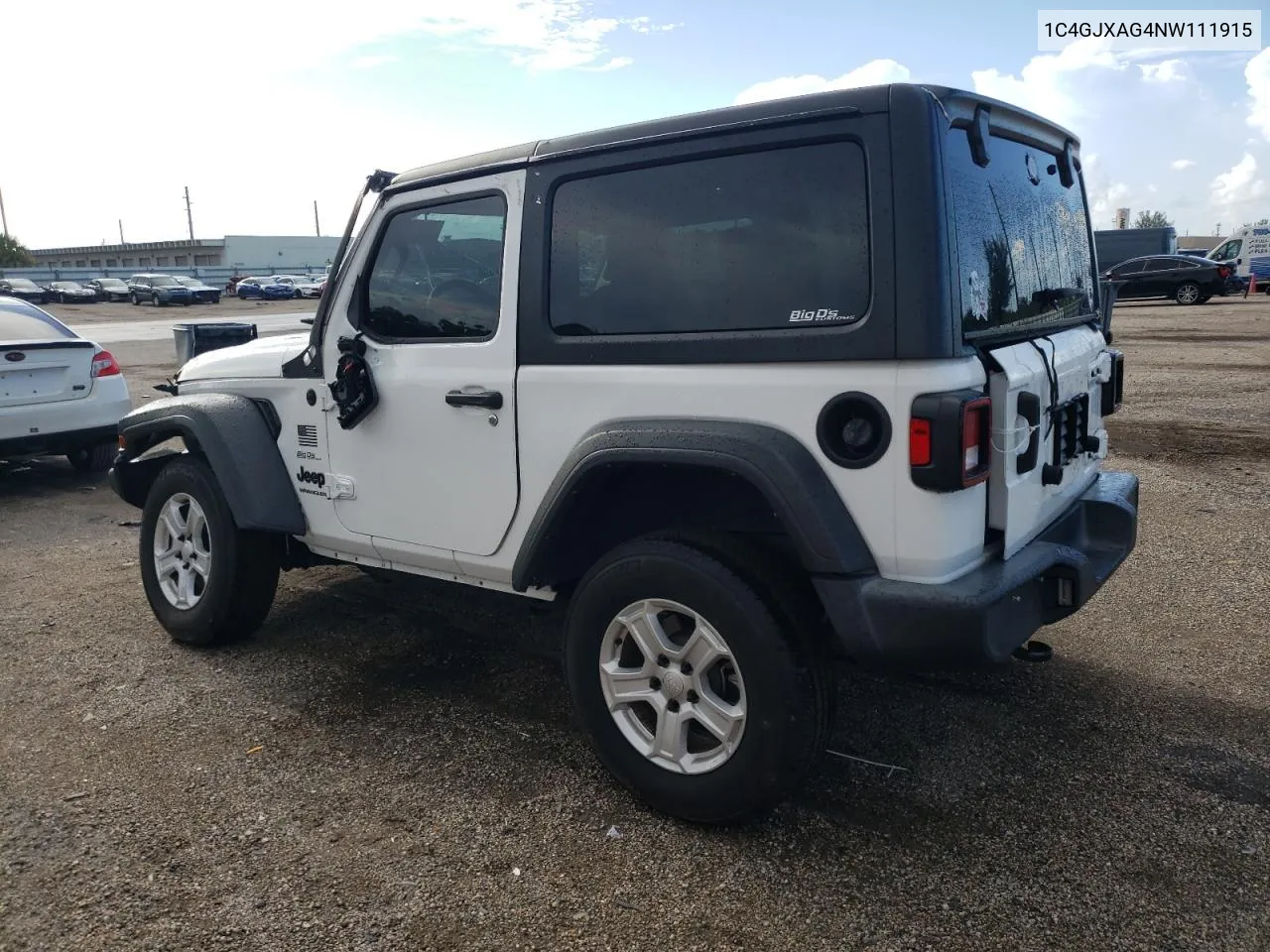 2022 Jeep Wrangler Sport VIN: 1C4GJXAG4NW111915 Lot: 69258304