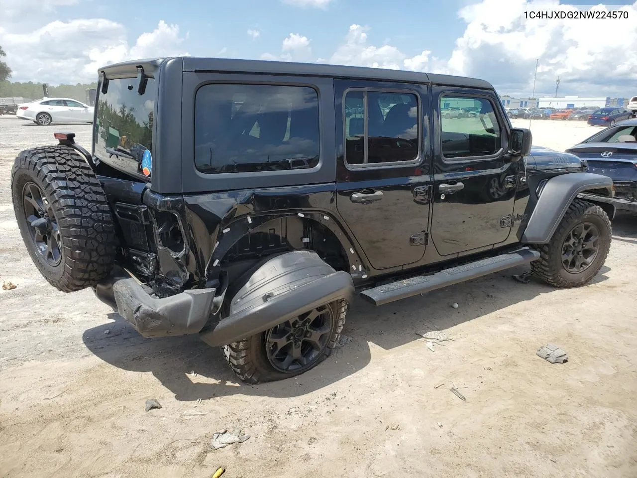 2022 Jeep Wrangler Unlimited Sport VIN: 1C4HJXDG2NW224570 Lot: 69538294