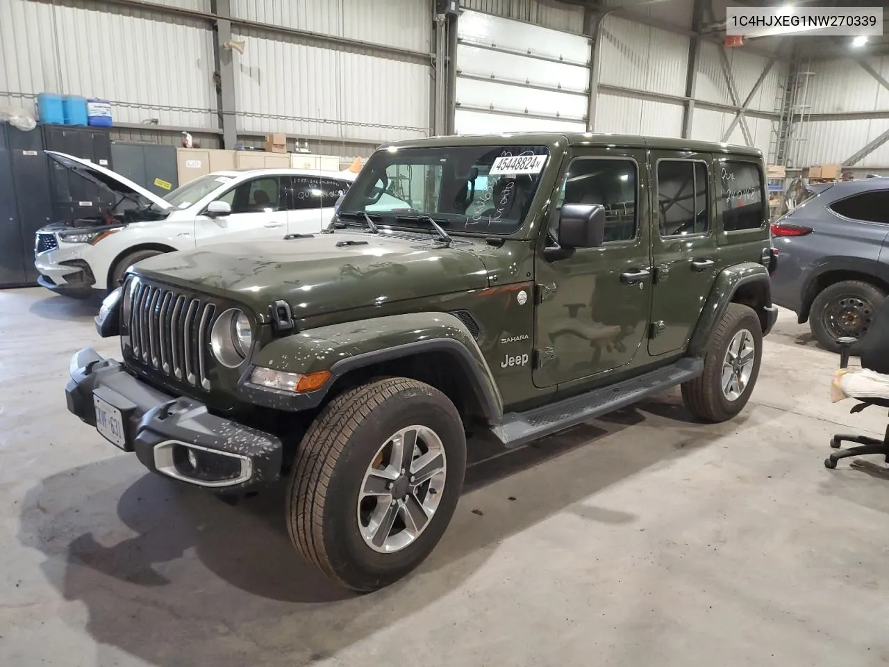 2022 Jeep Wrangler Unlimited Sahara VIN: 1C4HJXEG1NW270339 Lot: 70843874