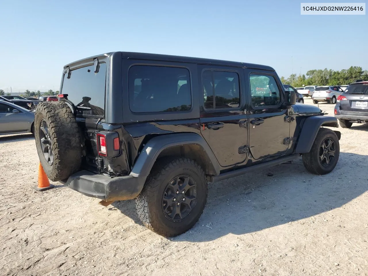 2022 Jeep Wrangler Unlimited Sport VIN: 1C4HJXDG2NW226416 Lot: 71834244