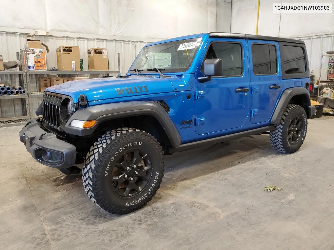 2022 Jeep Wrangler Unlimited Sport VIN: 1C4HJXDG1NW103903 Lot: 72045494