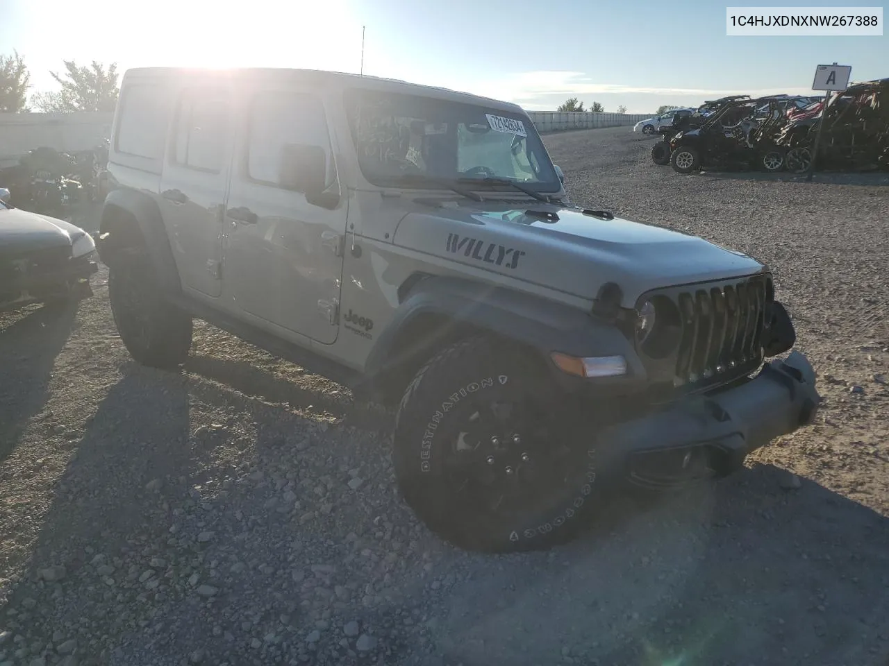 2022 Jeep Wrangler Unlimited Sport VIN: 1C4HJXDNXNW267388 Lot: 72142634