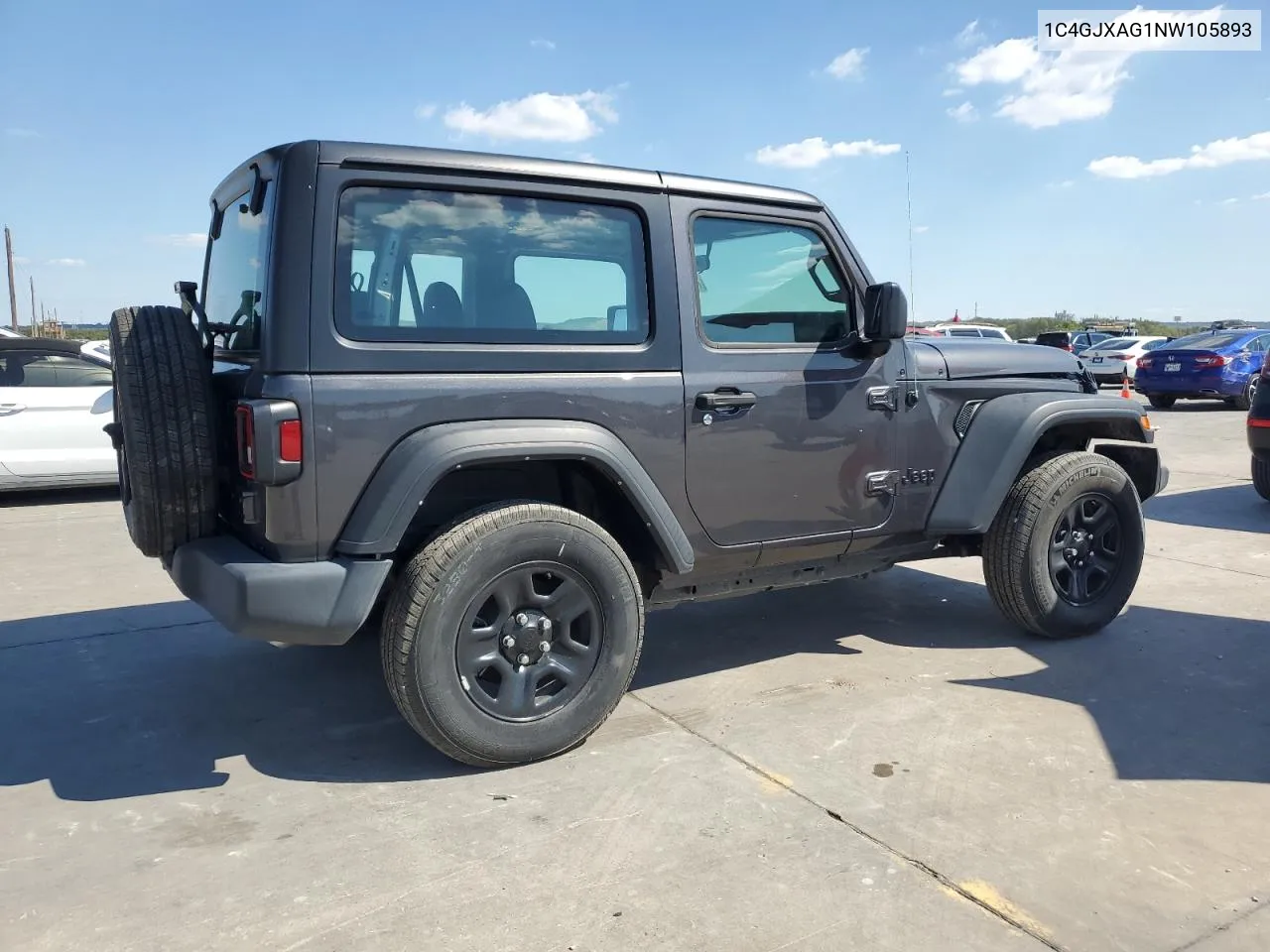 1C4GJXAG1NW105893 2022 Jeep Wrangler Sport