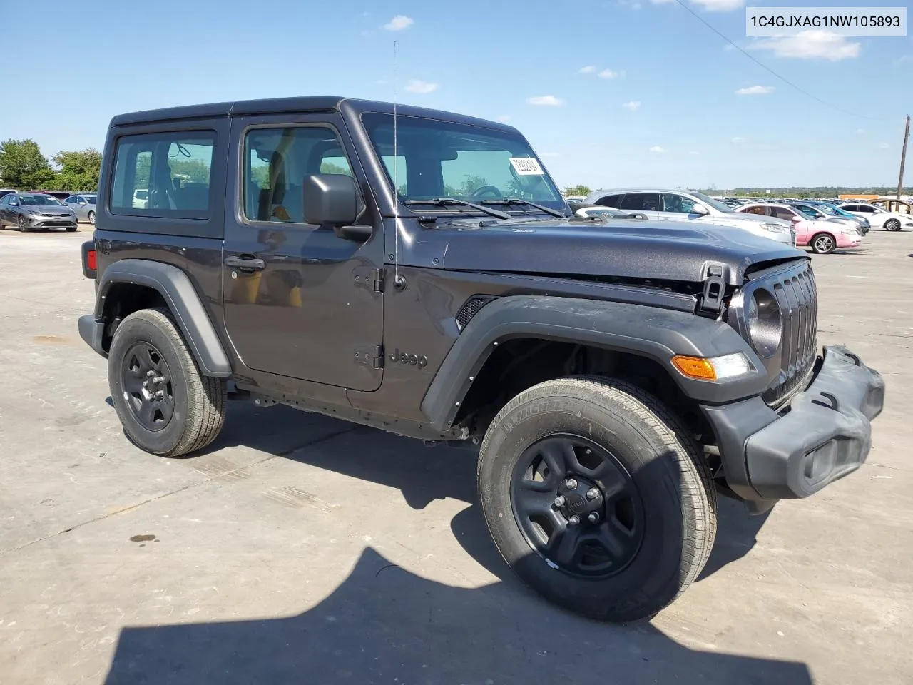 2022 Jeep Wrangler Sport VIN: 1C4GJXAG1NW105893 Lot: 72932494