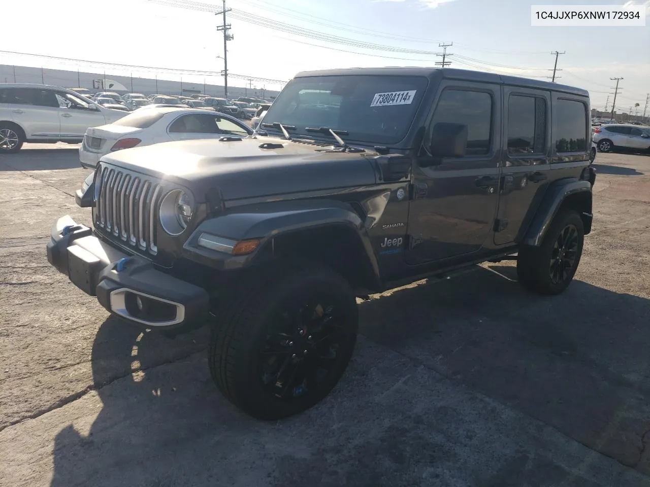 2022 Jeep Wrangler Unlimited Sahara 4Xe VIN: 1C4JJXP6XNW172934 Lot: 73804114