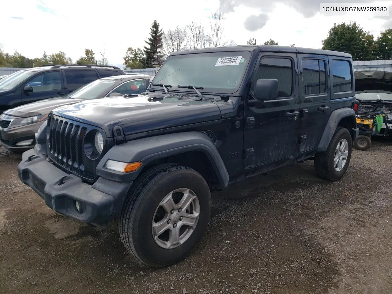 2022 Jeep Wrangler Unlimited Sport VIN: 1C4HJXDG7NW259380 Lot: 74329654