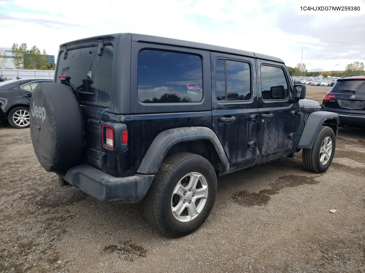 2022 Jeep Wrangler Unlimited Sport VIN: 1C4HJXDG7NW259380 Lot: 74329654