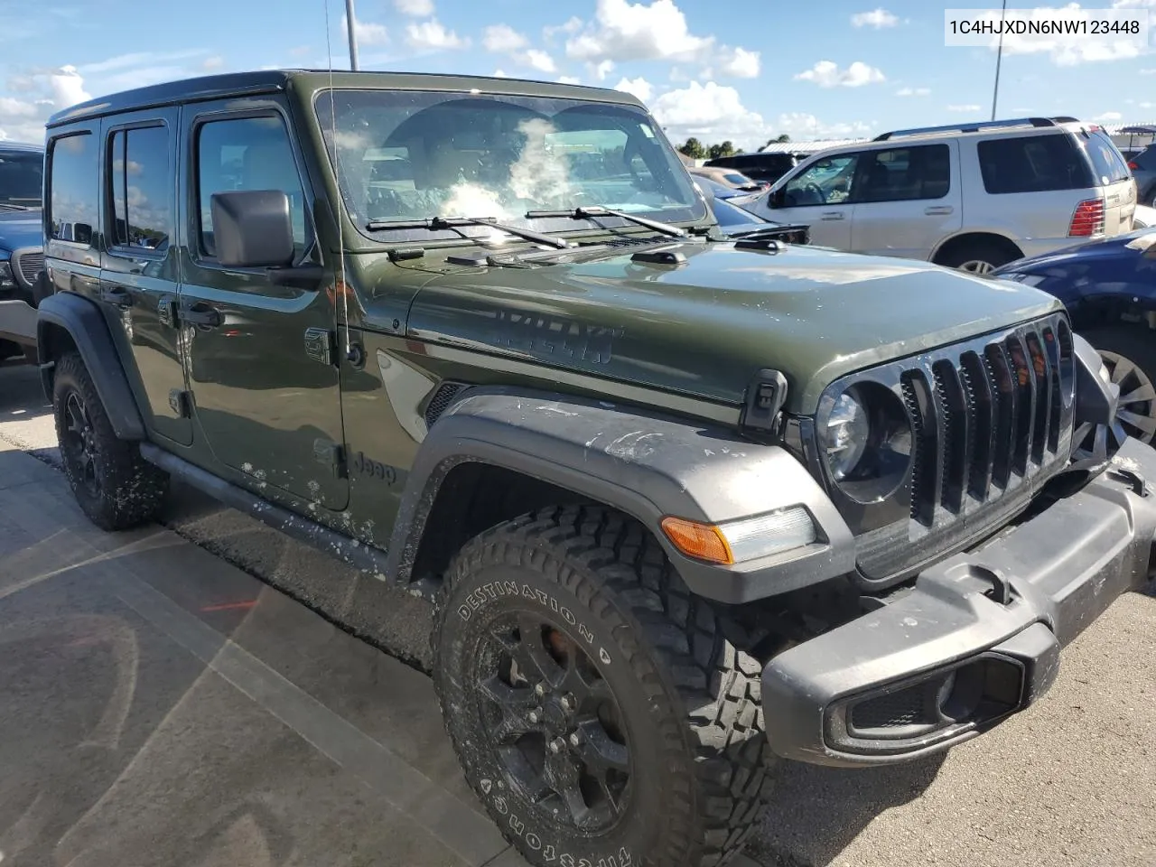 2022 Jeep Wrangler Unlimited Sport VIN: 1C4HJXDN6NW123448 Lot: 74415754