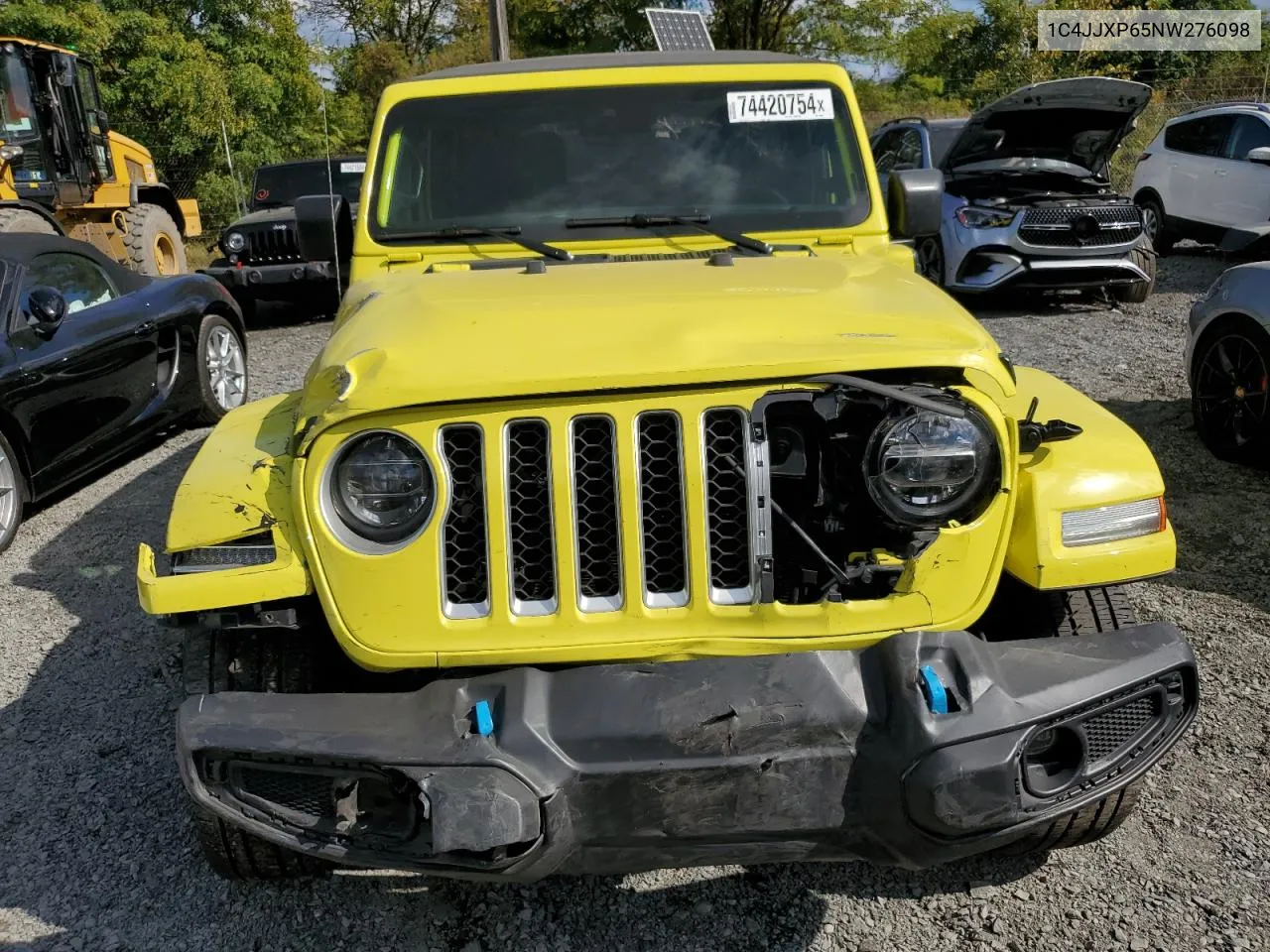 2022 Jeep Wrangler Unlimited Sahara 4Xe VIN: 1C4JJXP65NW276098 Lot: 74420754