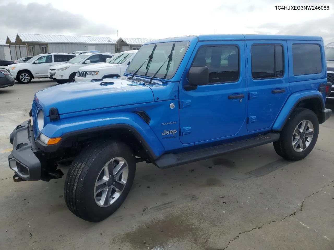 2022 Jeep Wrangler Unlimited Sahara VIN: 1C4HJXEG3NW246088 Lot: 74558574