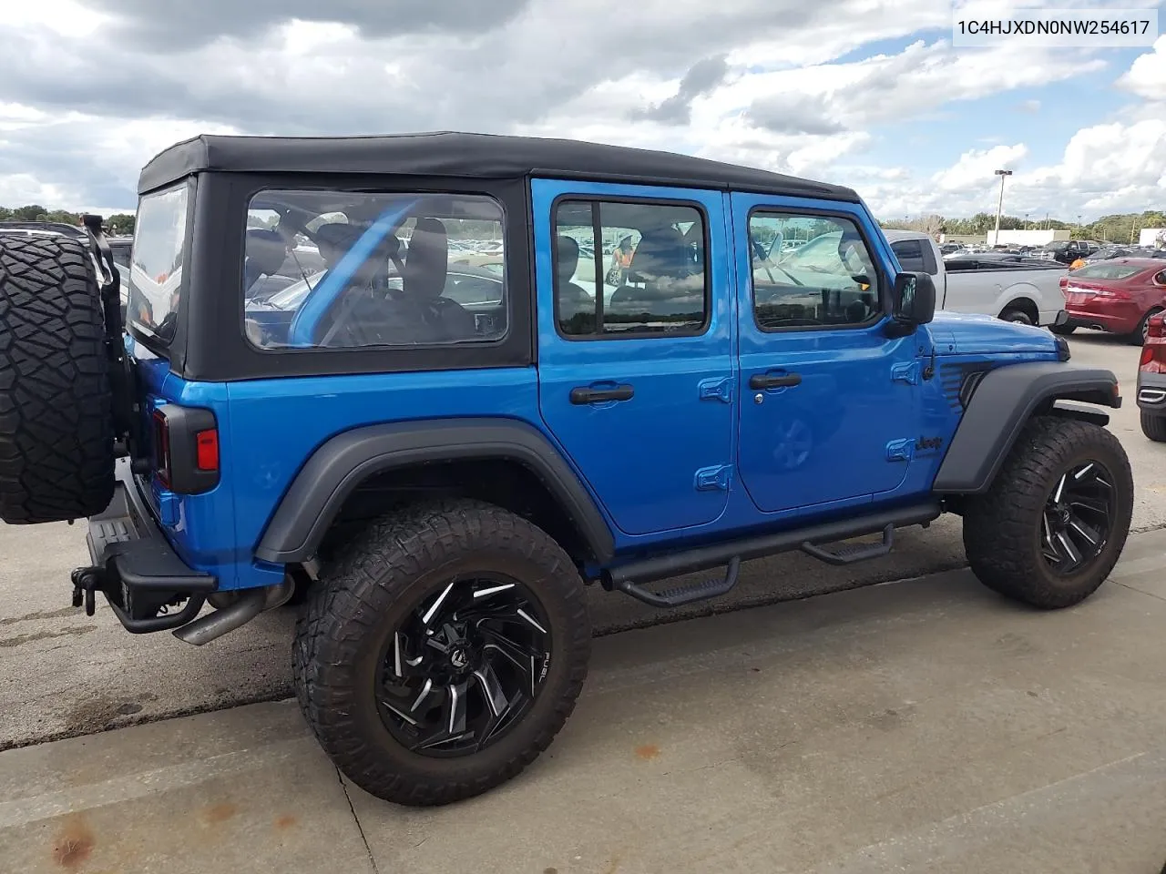 2022 Jeep Wrangler Unlimited Sport VIN: 1C4HJXDN0NW254617 Lot: 74772844