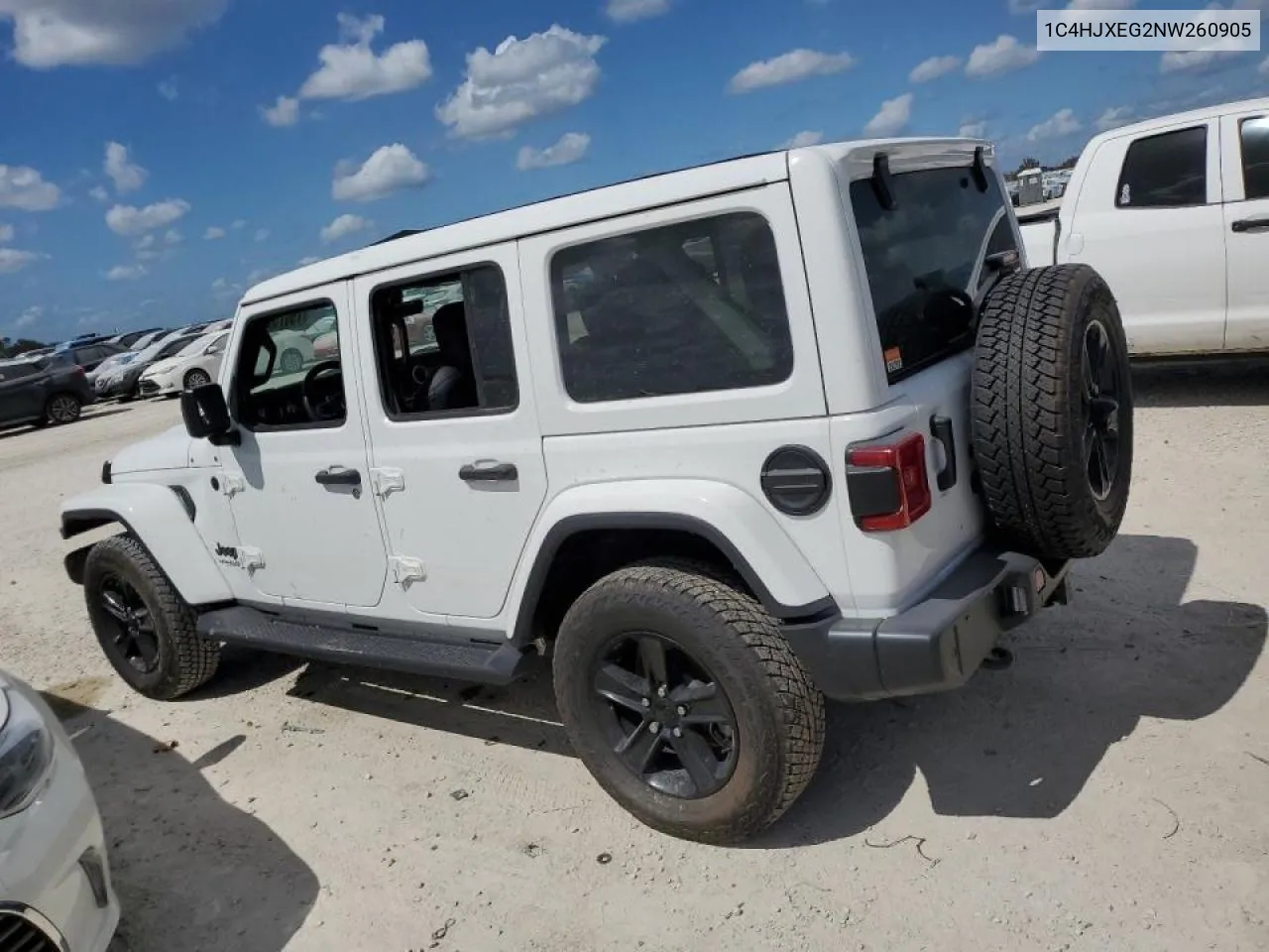 2022 Jeep Wrangler Unlimited Sahara VIN: 1C4HJXEG2NW260905 Lot: 75075984