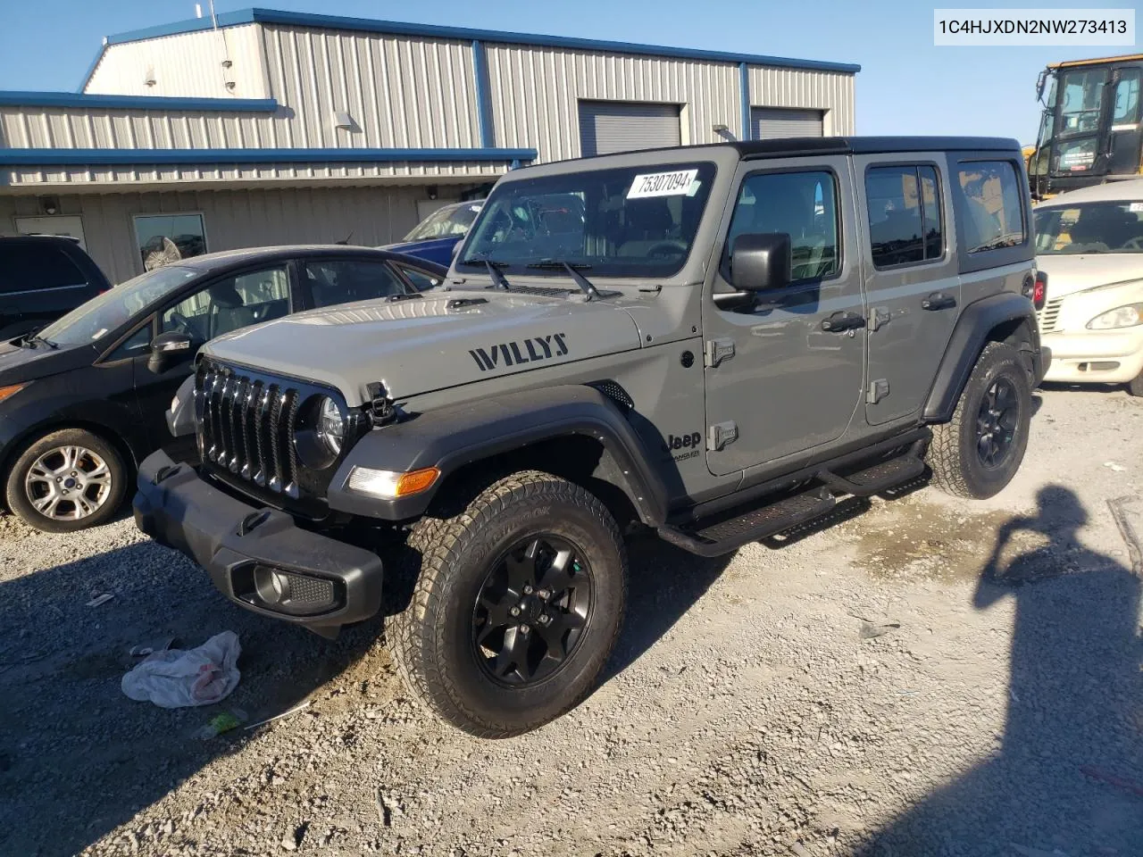 2022 Jeep Wrangler Unlimited Sport VIN: 1C4HJXDN2NW273413 Lot: 75307094