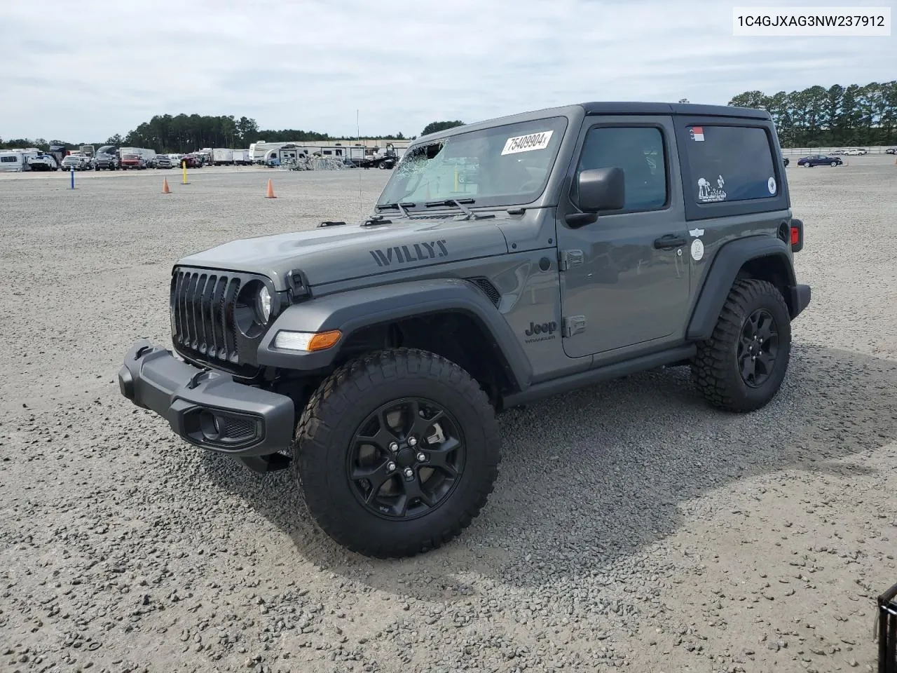 2022 Jeep Wrangler Sport VIN: 1C4GJXAG3NW237912 Lot: 75409904