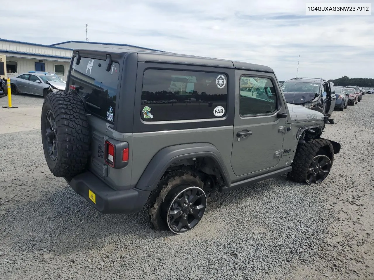 2022 Jeep Wrangler Sport VIN: 1C4GJXAG3NW237912 Lot: 75409904