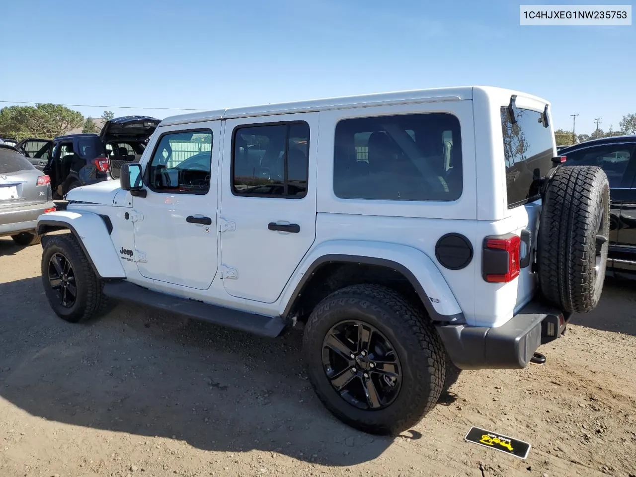 2022 Jeep Wrangler Unlimited Sahara VIN: 1C4HJXEG1NW235753 Lot: 75942634