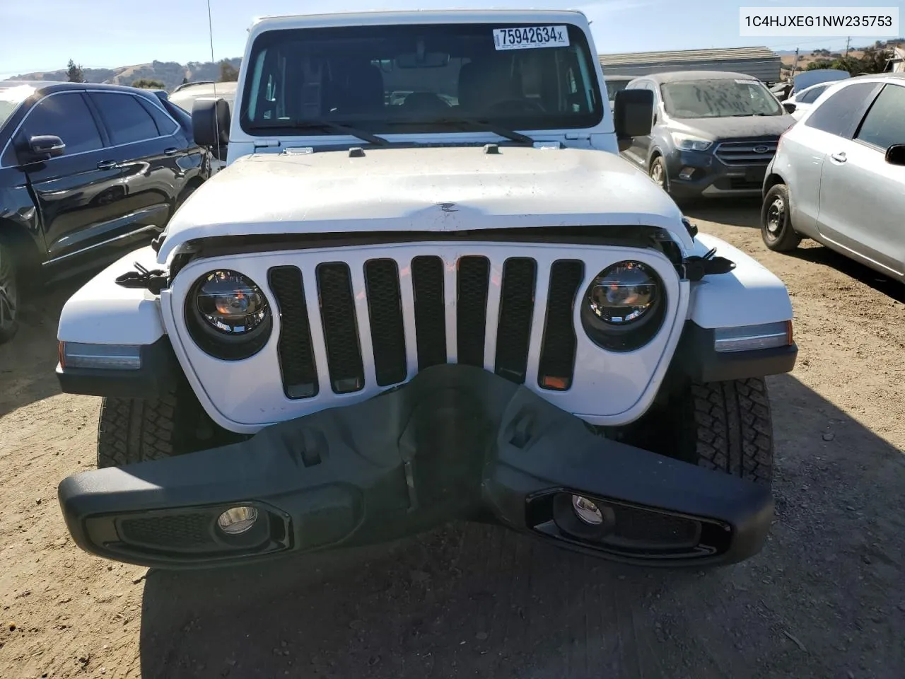 2022 Jeep Wrangler Unlimited Sahara VIN: 1C4HJXEG1NW235753 Lot: 75942634