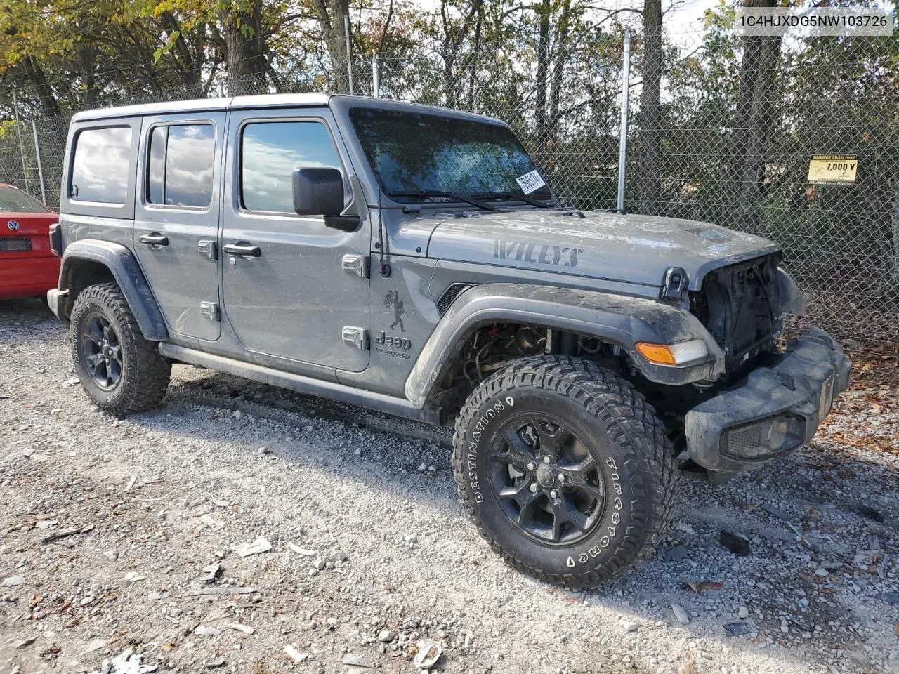 2022 Jeep Wrangler Unlimited Sport VIN: 1C4HJXDG5NW103726 Lot: 75965134