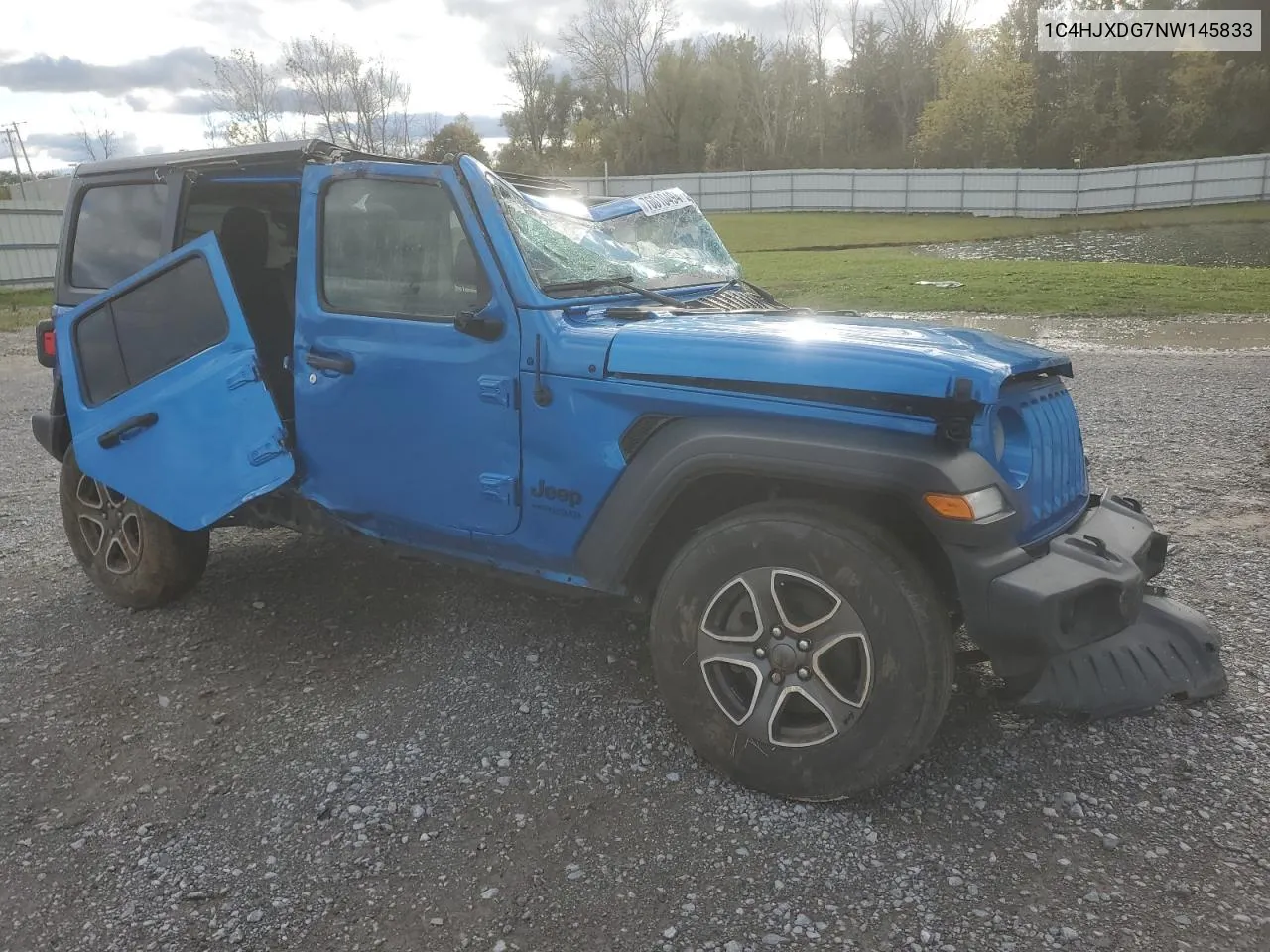 2022 Jeep Wrangler Unlimited Sport VIN: 1C4HJXDG7NW145833 Lot: 76010494