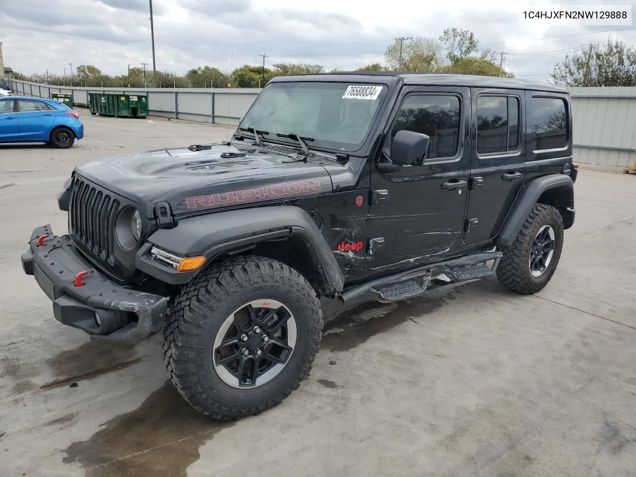 2022 Jeep Wrangler Unlimited Rubicon VIN: 1C4HJXFN2NW129888 Lot: 76588834