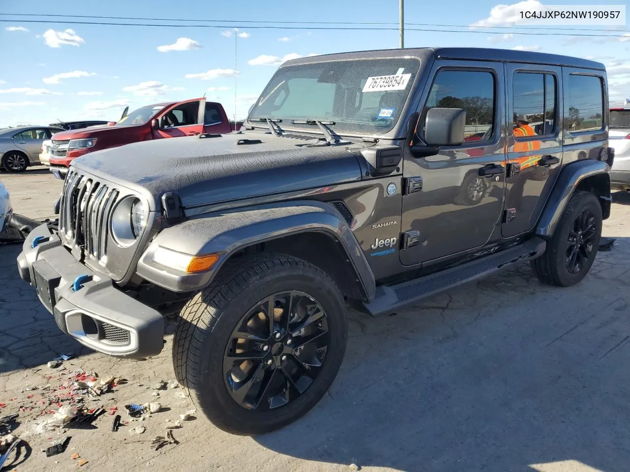 2022 Jeep Wrangler Unlimited Sahara 4Xe VIN: 1C4JJXP62NW190957 Lot: 76739854