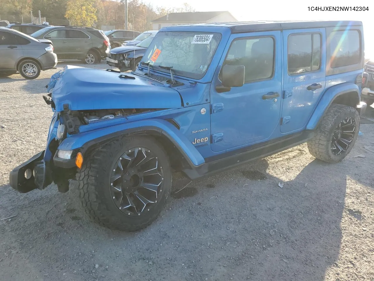 2022 Jeep Wrangler Unlimited Sahara VIN: 1C4HJXEN2NW142304 Lot: 78386504