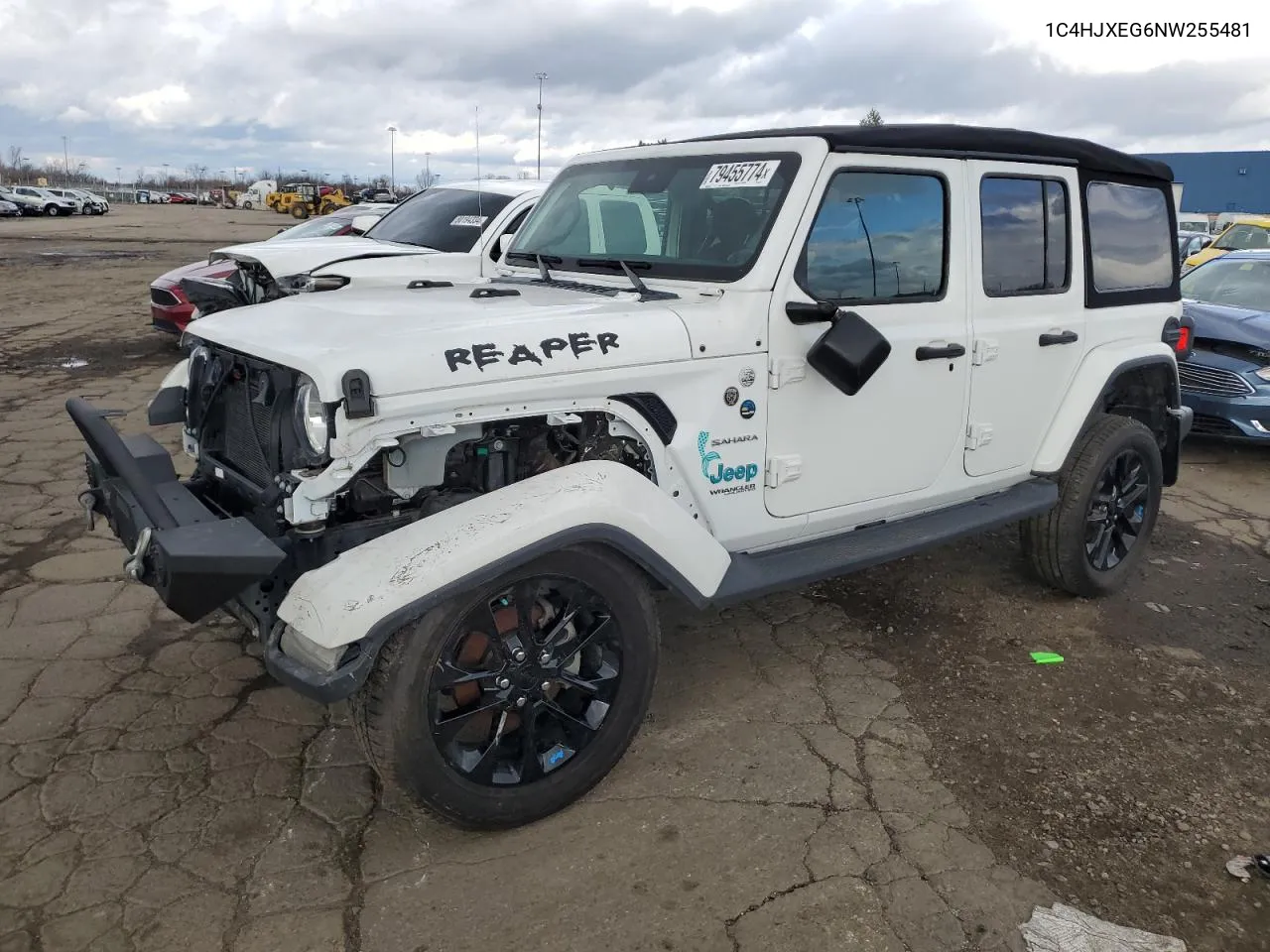 2022 Jeep Wrangler Unlimited Sahara VIN: 1C4HJXEG6NW255481 Lot: 79455774