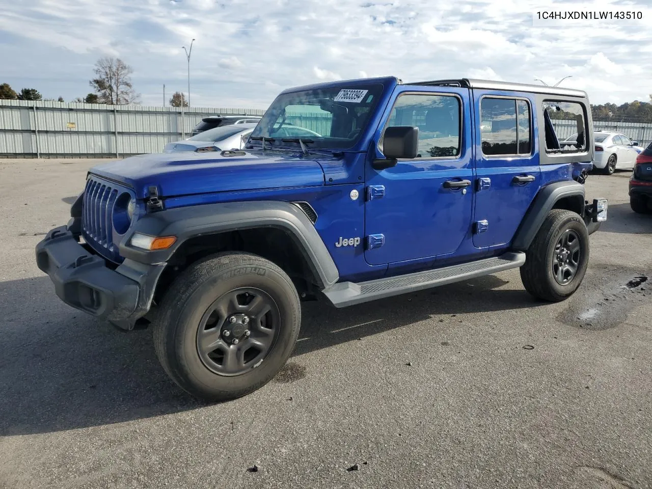 2022 Jeep Wrangler Unlimited Sport VIN: 1C4HJXDN1LW143510 Lot: 79633394